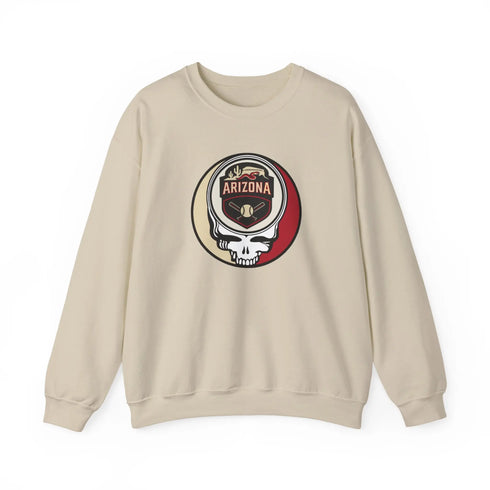 Grateful Dead - Arizona Diamondbacks Stealie Grateful Dead Crewneck Sweatshirt - MLB - StealieShop